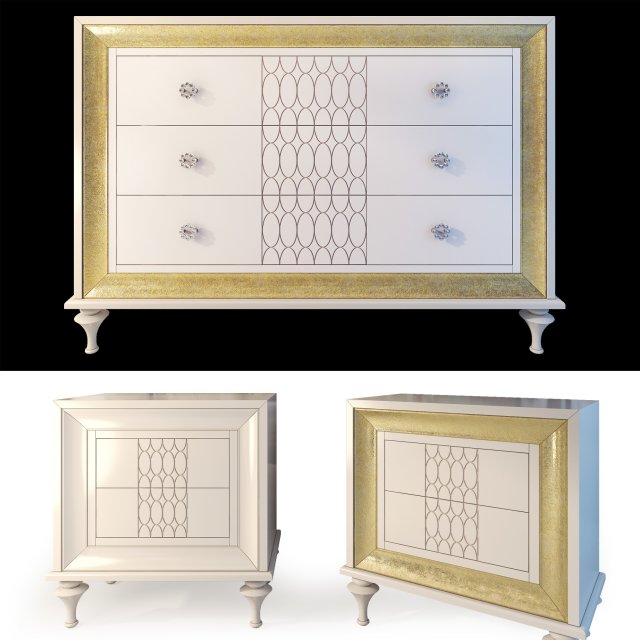 dresser nightstand mugali galiano emocion Modelo 3D .c4d .max .obj .3ds .fbx .stl .blend 