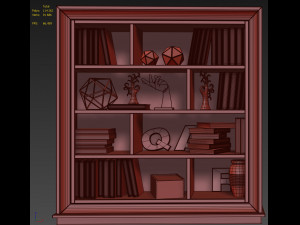 mugali bookcase shelving galiano emocion 3D Model