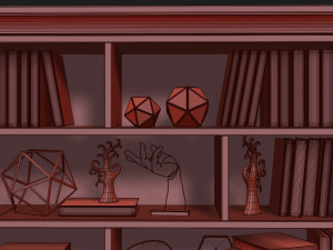 mugali bookcase shelving galiano emocion 3D Model