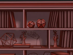 mugali bookcase shelving galiano emocion 3D Model