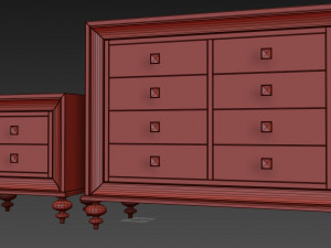 mugali dresser nightstand galiano emocion 3D 模型