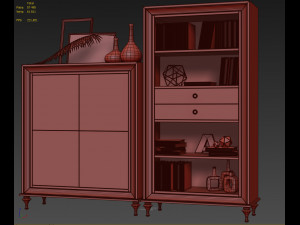 mugali cabinet bookcase galiano emocion 3D Model