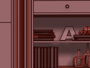 mugali cabinet bookcase galiano emocion 3D Model