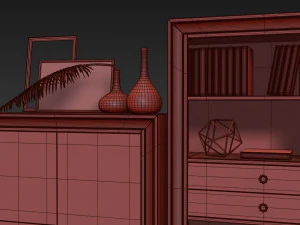 mugali cabinet bookcase galiano emocion 3D Model