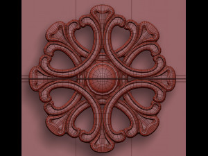 console hooker accent dresser medallion 3D Model