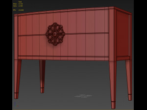 console hooker accent dresser medallion 3D Model