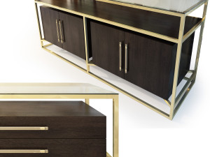 hooker curata sideboard nightstand Modelo 3D