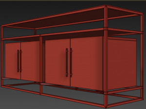 hooker curata sideboard nightstand Modelo 3D