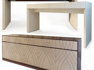 smania jersey rasha sideboard console - dresser 3D Model