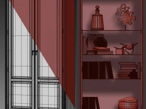 jason glass door cabinet 3D Model
