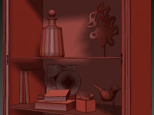 jason glass door cabinet 3D Model