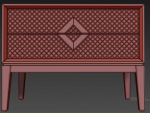 sideboard nightstand laurent the sofa and chair company 3D Model