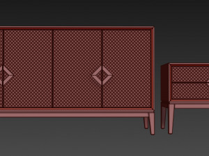 sideboard nightstand laurent the sofa and chair company 3D Model