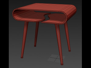modern nightstand bedside table set imodern 3D Model