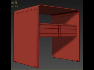 modern nightstand bedside table set imodern 3D Model