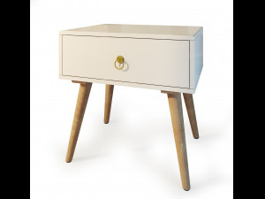 modern nightstand bedside table set 2 imodern 3D 模型