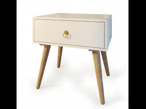 modern nightstand bedside table set 2 imodern 3D Model