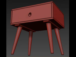 modern nightstand bedside table set 2 imodern 3D Model