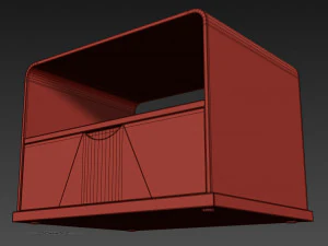 modern nightstand bedside table set 2 imodern 3D Model