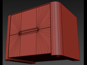 modern nightstand bedside table set 2 imodern 3D Model