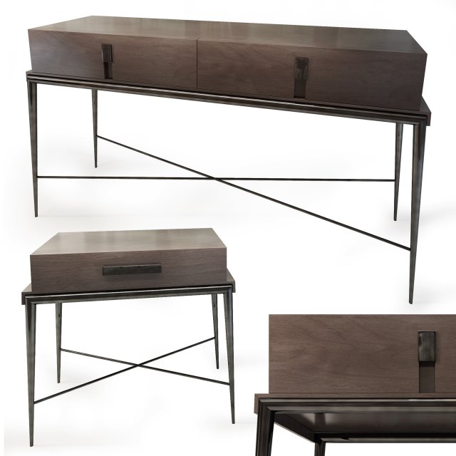 console and bedside table langham the sofa chair 3D 模型 .c4d .max .obj .3ds .fbx .stl .blend 