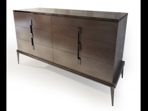 langham dresser nightstand the sofa chair company 3D Model