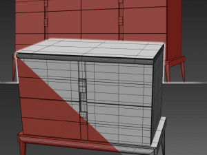 langham dresser nightstand the sofa chair company 3D Model