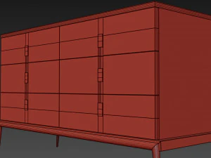 c&ocirc;moda langham mesa de cabeceira a empresa de sof&aacute; e cadeira Modelo 3D