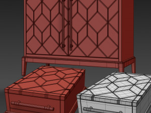 sideboard nightstand perrine bassett mirror Modelo 3D