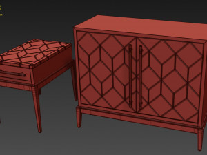 sideboard nightstand perrine bassett mirror Modelo 3D