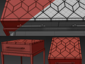 console perrine bassett mirror 3D Model