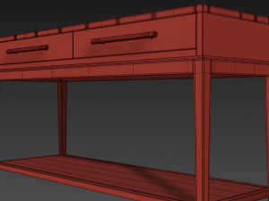 console perrine bassett mirror 3D Model