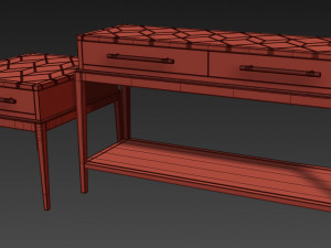 console perrine bassett mirror 3D Model