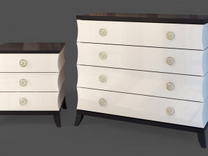 evelyn dresser nightstand 3D 模型
