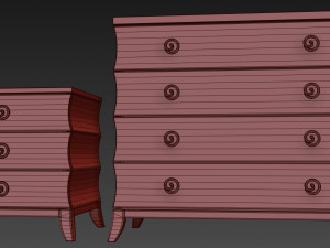 evelyn dresser nightstand 3D 模型