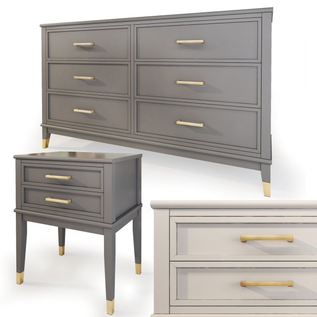 westerleigh dresser nightstand by cosmopolitan 3D Model .c4d .max .obj .3ds .fbx .stl .blend 
