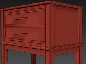 westerleigh dresser nightstand by cosmopolitan 3D Model