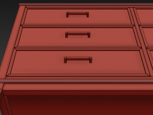 westerleigh dresser nightstand by cosmopolitan 3D Model