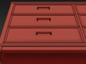 westerleigh dresser nightstand by cosmopolitan 3D Model