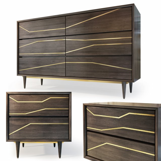 granjeno dresser bedside table by brayden studio 3D 모델 .c4d .max .obj .3ds .fbx .stl .blend 