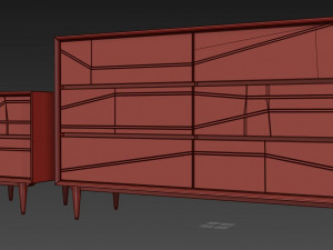 granjeno dresser bedside table by brayden studio 3D 모델