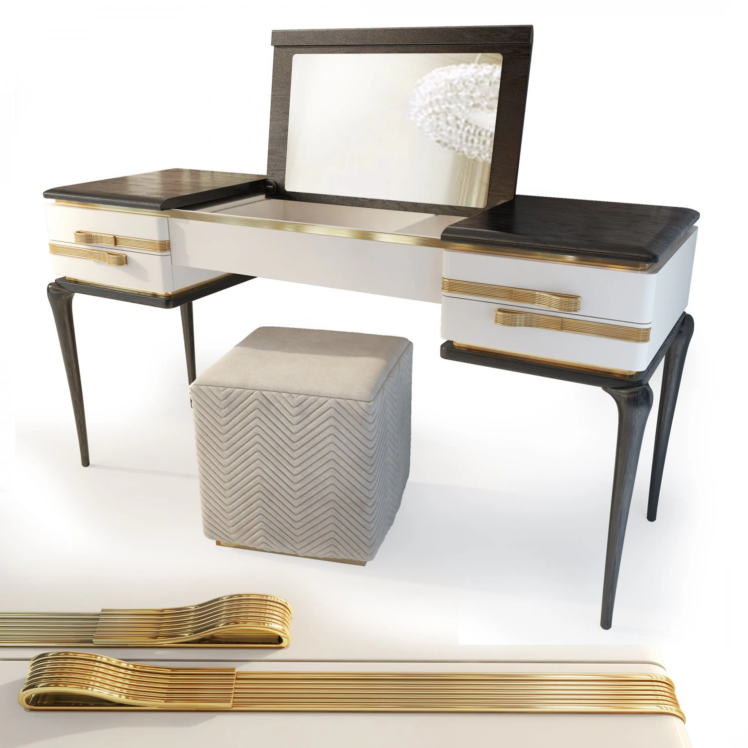 dressing table dilan by ar arredamenti 3D Model .c4d .max .obj .3ds .fbx .stl .blend 