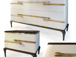 dresser bedside table dilan by ar arredamenti 3D Model