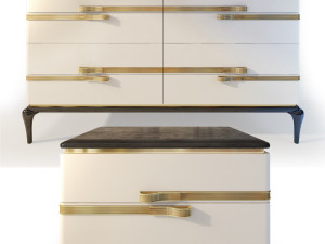 dresser bedside table dilan by ar arredamenti Modèle 3D
