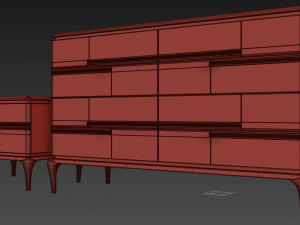 dresser bedside table dilan by ar arredamenti Modèle 3D