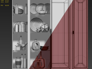cabinet showcase dilan by ar arredamenti 3D Model