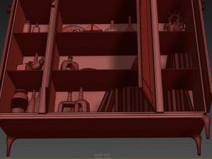 cabinet showcase dilan by ar arredamenti 3D Model