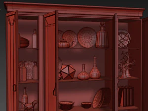 cabinet showcase dilan by ar arredamenti 3D Model