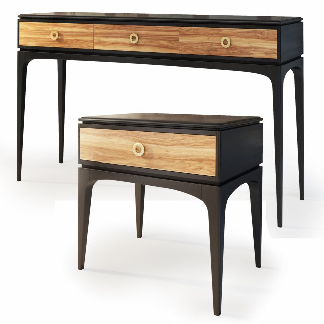 console dresser nightstand kopmann by unica moblar 3D 模型 .c4d .max .obj .3ds .fbx .stl .blend 
