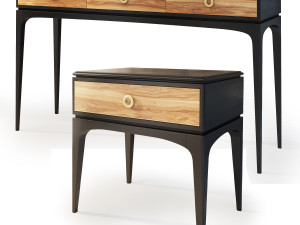 console dresser nightstand kopmann by unica moblar 3D Model